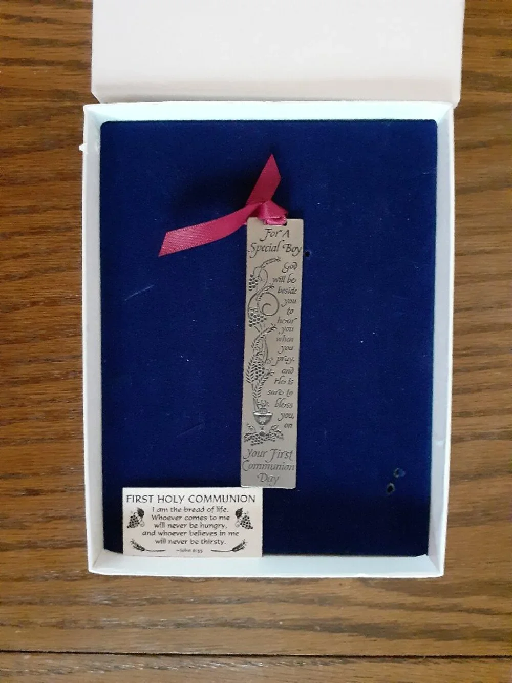 First Holy Communion Pewter Bookmark - Special Boy